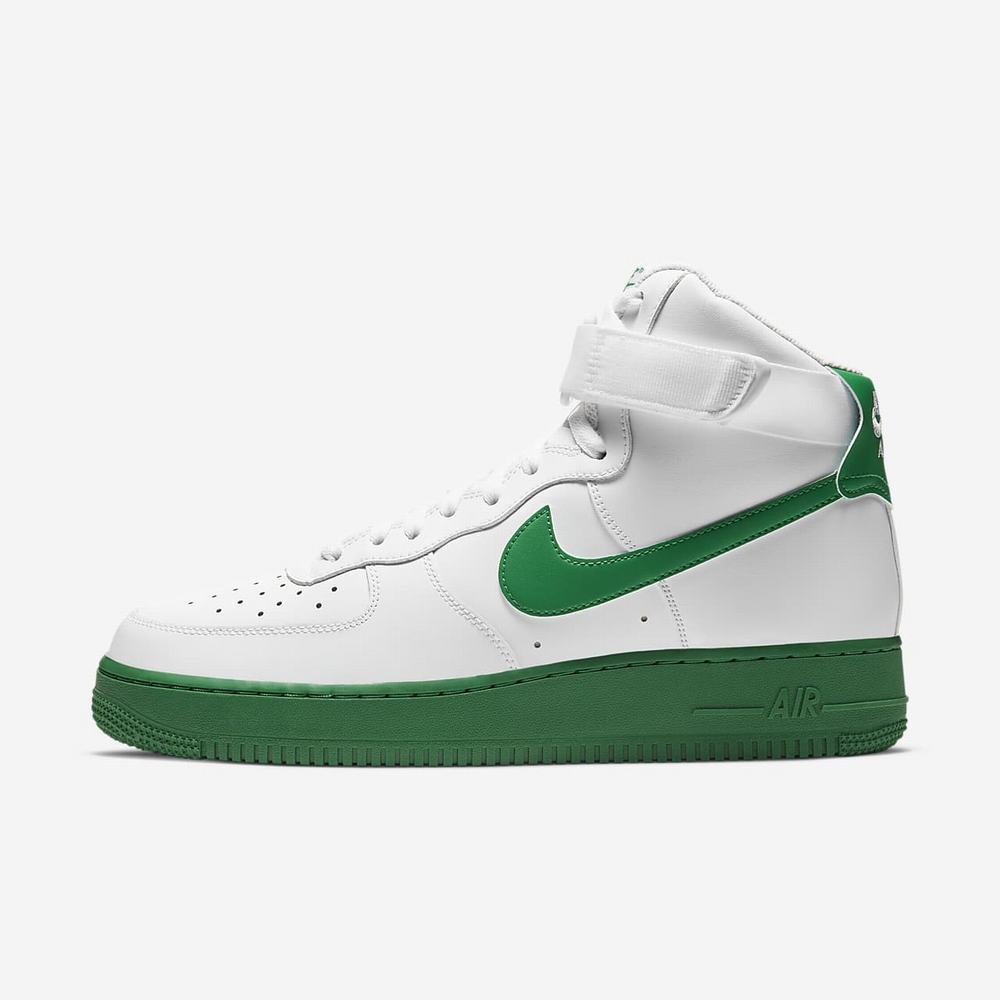 Sneakers Nike Air Force 1 High '07 Blanche 5192-683 White/White/Lucky Green Homme | JPU-59875988